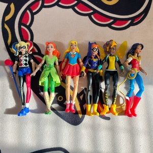 DC Disney Comics Action Figure Doll Lot Girls Superhero and Villin